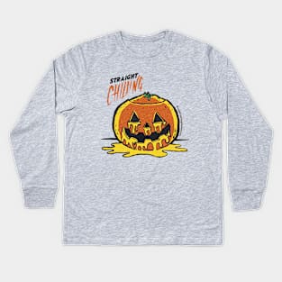 Jack-O-Lantern w/ Extra Pulp (light) Kids Long Sleeve T-Shirt